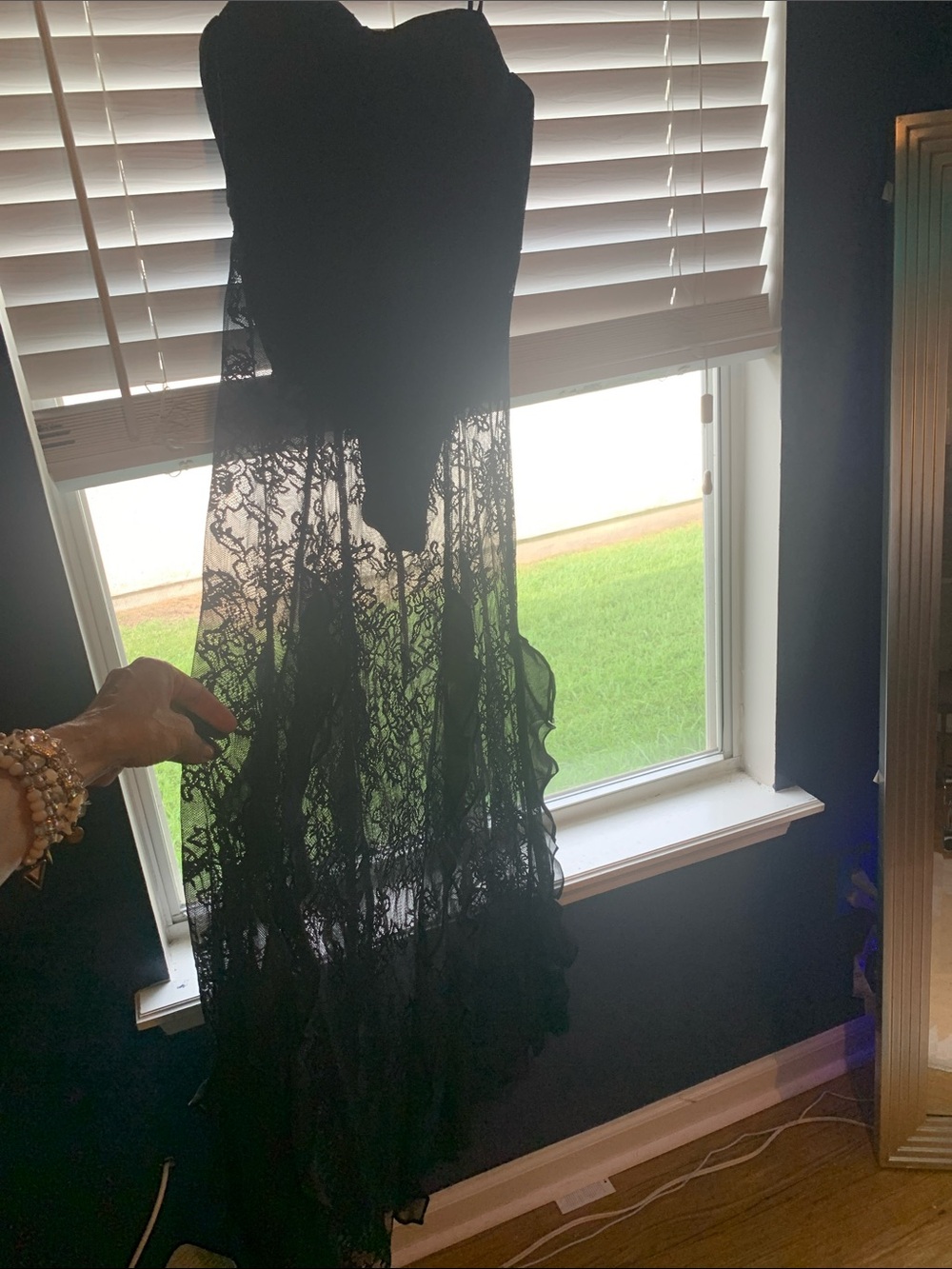 Vici Black Sheer Lace Maxi Dress - Picture 12 of 12